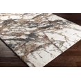 thumbnail image 4 of Marble Swirl Collection Living Room Bedroom Dining Room Runner Rug - Modern Abstract Contemporary Carpet - Blue  Grey  Beige - 2&#39;7&#34; x 7&#39;7&#34;, 4 of 8