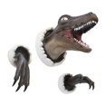 thumbnail image 1 of Esculturas de dinosaurios 3D para montar en la pared, estatuas de cabeza de dinosaurio de resina, decoración del hogar para entrada, la Amarillo, 1 of 8