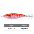 thumbnail image 4 of Anzuelos Calamar Brillantes 11CM/13 4G Señuelo Pesca Horizontal Artificial () Rojo, 4 of 9