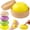 Pure-Yellow, variant on Dumpling Squishy with Steamer, Cute Steamed Bun Fidget Sensory Stress Relief Squeeze Toys