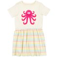 thumbnail image 3 of Inktastic Octopus Sea Creature Pink Girls Girls Toddler Dress, 3 of 5