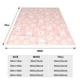 thumbnail image 3 of Honeii Rabbit Sunflower Print Fleece Blanket - Throw Blanket for Bed, Sofa, Couch, Camping, and Travel , Microplush Ultra Soft Warm Blanket-60"x50", 3 of 7