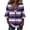 Purple, variant on Stralyhd 3/4 Length Sleeve Womens Tops Summer Loose Casual V Neck Henley Blouses Beach Vacation Tops Office Shirts Black XXL