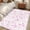 Pink, variant on Gray Leaf Round Area Rug 5 FT, Non Slip Bedroom Rugs, Modern Botanical Foliage Plant Country Pastoral Washable Soft Circular Carpet Non-Shedding Floor Mat for Kitchen Dining Room Foyer Balcony Dorm