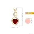 thumbnail image 4 of Angara Natural Ruby Pendant Necklace for Women in 14K Yellow Gold (Size-6mm) - July Birthstone Jewelry | Ruby Infinity Heart Pendant, 4 of 9