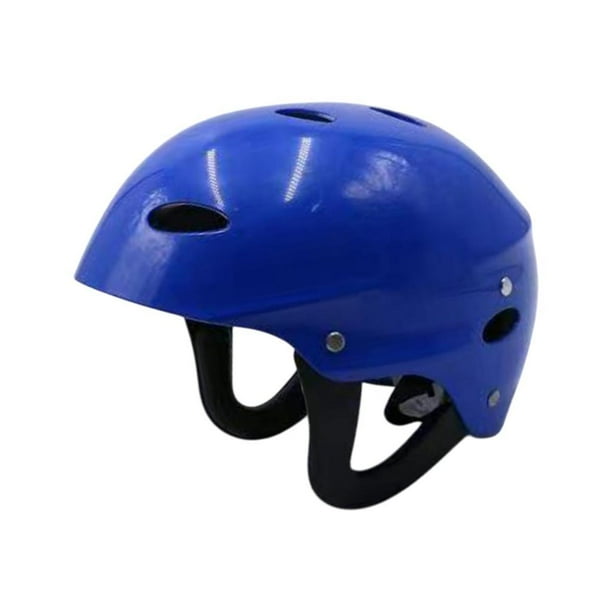Casco deportivo multifuncional para escalada en roca. Azul
