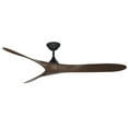 thumbnail image 2 of Malibu Indoor and Outdoor 3-Blade Smart Ceiling Fan 70in Matte Black Dark Walnut with Remote Control, 2 of 5