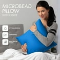 thumbnail image 2 of Hit Notion Throw Pillow Cozy Soft Microbead Yeal Blue: 1 Pc ~ Cover 12 x 20, 2 of 6