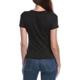 thumbnail image 2 of Nation LTD womens  Alina Center Front Seamed T-Shirt, xs, Black, 2 of 3
