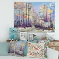 thumbnail image 2 of Designart ' Abstract Cityscape With Pastel ' Modern Canvas Wall Art Print, 2 of 4