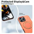 thumbnail image 3 of Allytechgroup For Apple iPhone 12 Pro Max Magnetic Case Cover with Kickstand, [Compatible with Magsafe] Anti-Scratch Ring Holder Bumper Drop Protection Phone Case for iPhone 12 Pro Max, Orange, 3 of 7