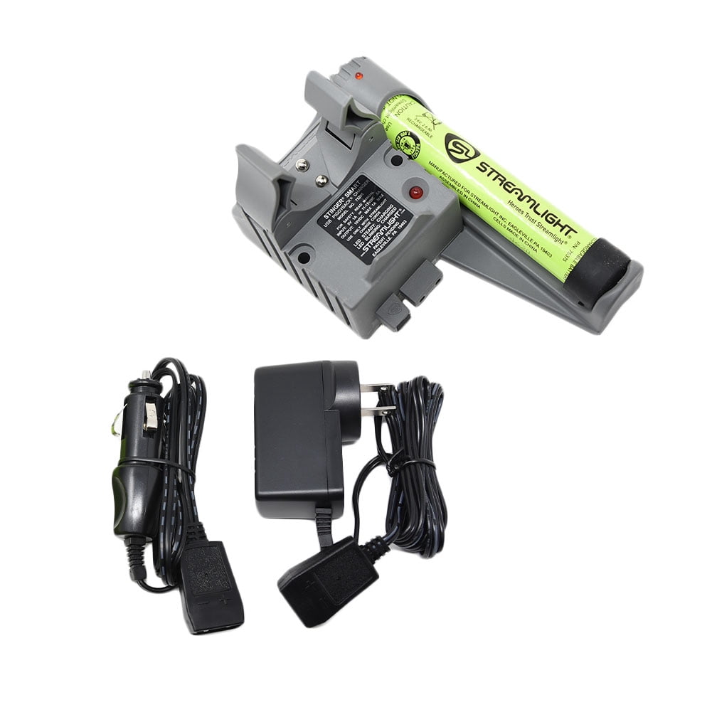 STREAMLIGHT  Stinger PiggyBack Smart Charger With Battery And AC Wall Cord And DC Car Cord (75277+22060+22051-BUNDLE)