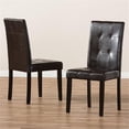 thumbnail image 6 of Bowery Hill Faux Leather Dining Side Chair in Brown (Set of 2), 6 of 7