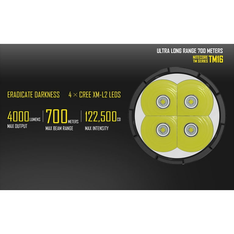 Tomato not to mention To contribute Nitecore TM16 4000 Lumen XM-L2 Flashlight -Includes 4x NL189 Batteries and I4 Charger - Walmart.com Tomato not to mention To contribute Nitecore TM16 4000 Lumen XM-L2 Flashlight -Includes 4x NL189 Batteries and I4 Charger - Walmart.com
