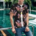 thumbnail image 6 of Hirioo Bouquet for Men's Baseball T-shirt Shirts Short Sleeve Casual Summer Button Stretch T Shirts,Size S-4XL-3X-Large, 6 of 7