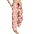 thumbnail image 2 of Naloa Strawberry Print Women’s Ultra-Soft Comfy Pajama Lounge Pants with Pockets & Drawstring, 2 of 8