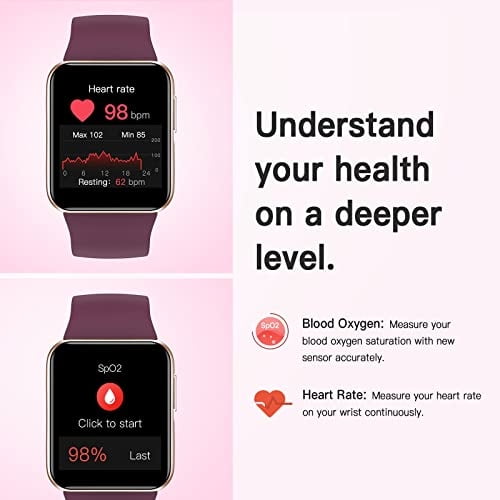 Reloj inteligente, ZOSKVEE Smartwatch para Android e iOS con frecuenci