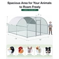 thumbnail image 4 of YODOLLA 130 Sq.Ft Large Walk-in Metal Chicken Cage Round-Top Chicken Coop Run for 10 Chicken or More, 4 of 14