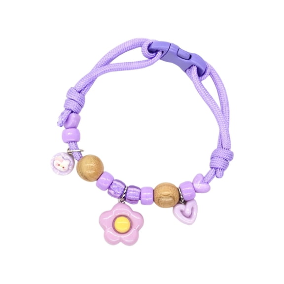 Pet Collar with Safety Buckle Vibrant Adjustable Beaded Collars for Cats and Puppy Dogs Cute Necklace with Charm Pendant for Small Kitten Puppy Girl Dog M