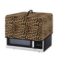 thumbnail image 2 of FOR U DESIGNS Leopard Print Microwave Oven Cover Stain Resistant Toaster Oven Covers Case Dust-Proof Microwave Dust Covers Cloth Machine Protector Decorative-S, 2 of 8