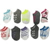 Fila Kids Girls 10-Pack Half Cushion No Show Socks with Hair Ties (Lurex - White, Girls Medium (Shoe size 10-4))