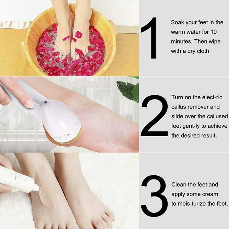 Electric Foot Grinder Vacuum Callus Remover Foot Pedicure Tools  Rechargeable Foot Files Clean Tools For Hard Cracked Skin