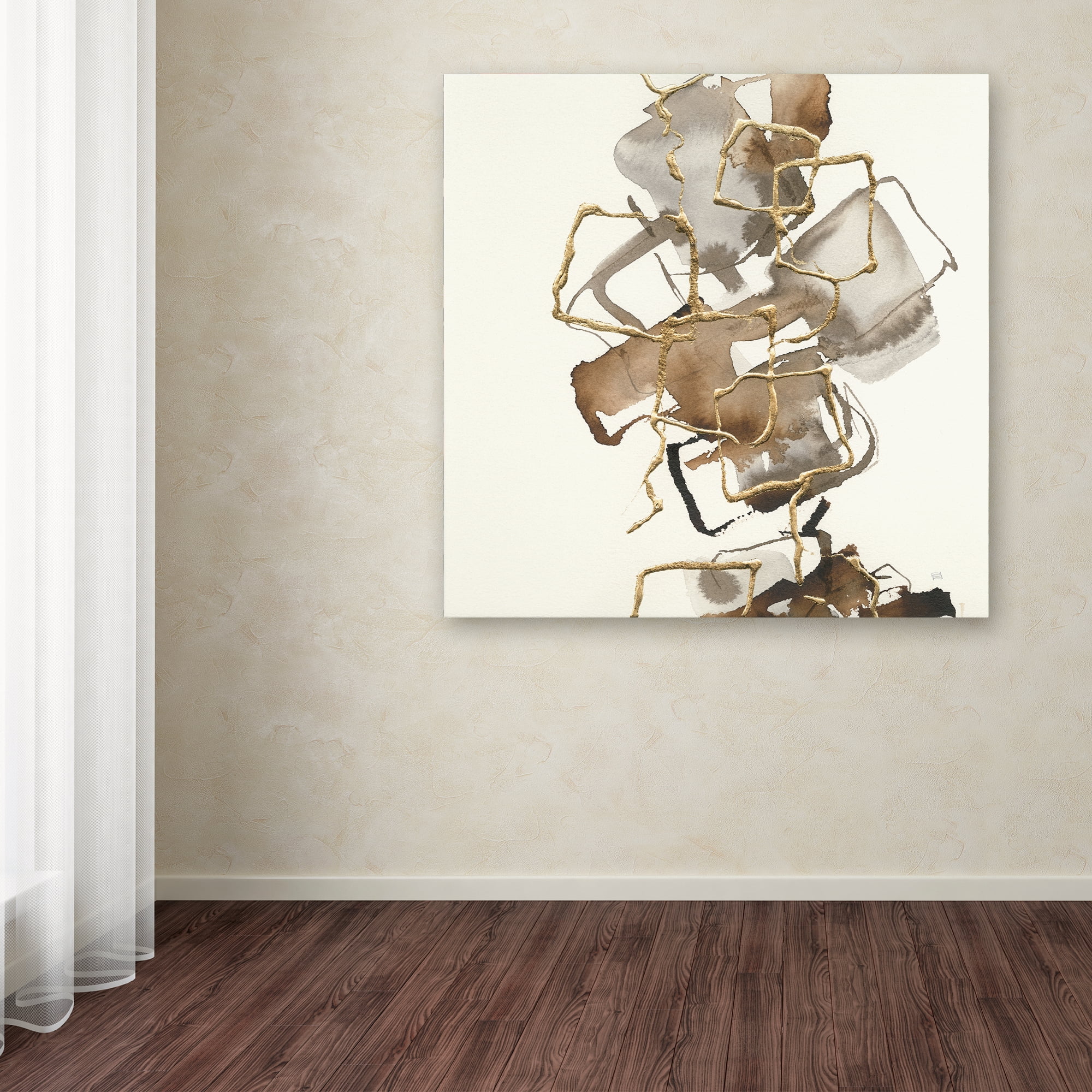 Trademark Fine Art 'Gold Squares I' Canvas Art by Chris Paschke