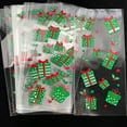 TOPOINT 50Pcs Christmas Cellophane Candy Bags, Xmas Cello Treat Goody