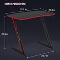 PayLessHere 47 Inch Gaming Desk PC Carbon Fiber Table Ultimate Gamer ...