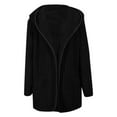 thumbnail image 4 of Autumn Winter Hooded Oversized Reversible Cardigan Open Front Jacket Workout Jackets for Women plus Size Winter Coat for Women Womens plus Size Wool Coats Ladies Wool Car Coat plus Size Winter Coats, 4 of 4