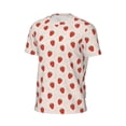 thumbnail image 6 of Wukai Hand Drawn Strawberry Print Men's Short-Sleeved Mesh T-Shirt,Quick-Dry Short Sleeve Workout T-Shirt-Small, 6 of 8
