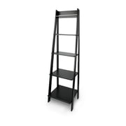 Jela Solid Wood 5 Shelf Ladder Bookcase - Black