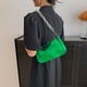 thumbnail image 4 of Nueva tendencia de moda contraste casual cremallera pequeño bolso cuadrado simple bolso de cuero artificial verde, 4 of 5