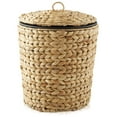 thumbnail image 2 of Casafield Hyacinth Trash Can with Lid and Liner - Natural, Woven Waste Basket for Garbage in the Bathroom, Bedroom, Laundry Room, Home Office, 2 of 7