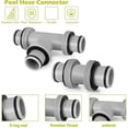 thumbnail image 2 of 2Pc Filter Pump Hose Connector,Pool Hose Connector 1.5 to 1.5In 2 Heads and 3 Heads Joint Pool Hose Connector Coupling, 2 of 5