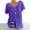 Purple, variant on Womens Summer Tops 2023 Plus Size Short Sleeves V-Neck Print Blouse Pullover Tops Shirt