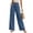 Blue -AF06, variant on Womens Wide Leg Lightweight Pants Palazzo Casual Flowy Elastic Waist Pant Dressy Long Lounge with Pockets Black L