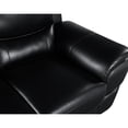 thumbnail image 5 of Black Leather With Kiln-dried Hardwood Frame For Build, 3-layer Foam Cushion, Stainless Steel Legs, Solid Brazilian Wood , Durability, Outer Shell, 5 of 6