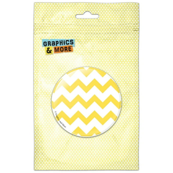 Chevrons Yellow Refrigerator Button Magnet
