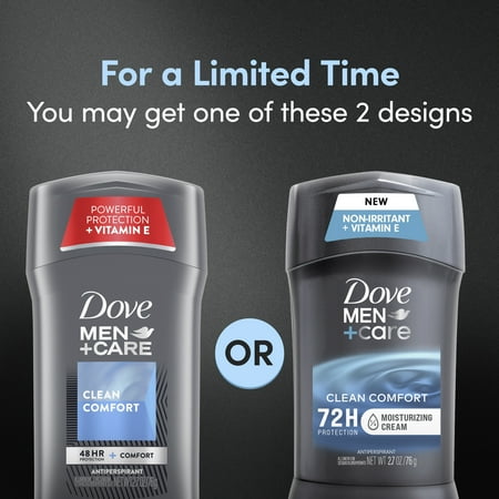Dove Men+Care Long Lasting Antiperspirant Deodorant Stick, Clean Comfort, 2.7 oz