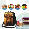 thumbnail image 4 of Fotbe Sunset Sunflower Cow A Lonchera Bolsa de Almuerzo para Hombres y Mujeres, Lonchera de Gran Capacidad, Bolsa de Almuerzo Reutilizable, Bolsa Térmica Aislante, 4 of 7