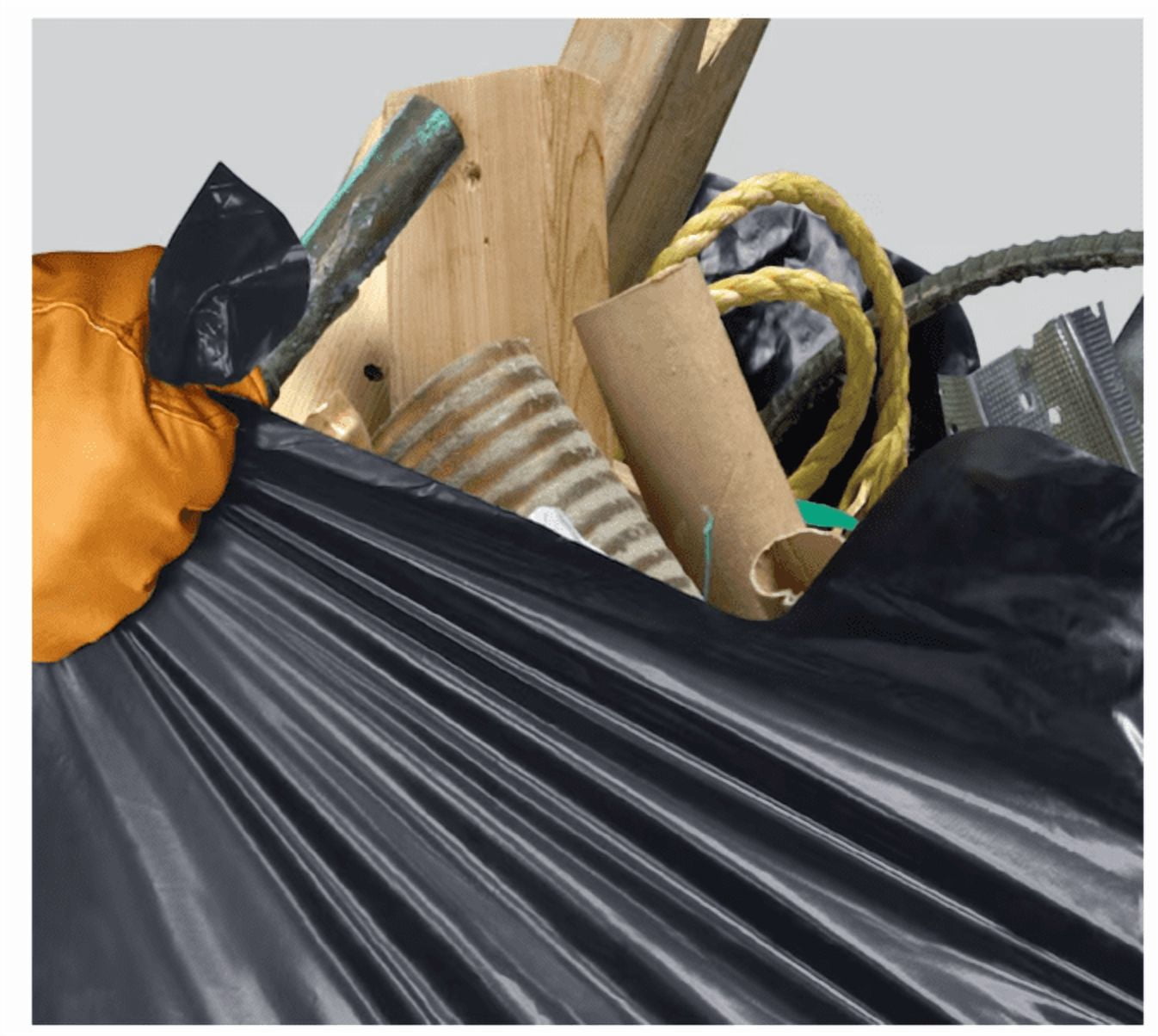 contractor's choice 50-count 42-gallon outdoor construction trash bags