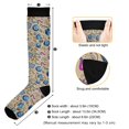 thumbnail image 3 of FORMRS Womens Knee High Socks Casual Long Thick Travel Daily Wear, 2 Pairs, Blue Dice Pattern, 3 of 6