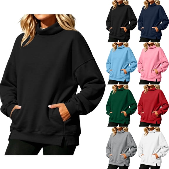 Zip Up Hoodies for Womens Pullover Plus Size Fashion Casual Hooded Slim Zipper Fleece Sweater Coat