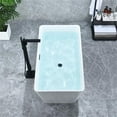 thumbnail image 3 of Regina 51" x 28" Flatbottom Freestanding Acrylic Soaking Bathtub in Glossy White with Drain and Overflow, 3 of 9