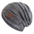 thumbnail image 2 of Gran oferta de gorros de invierno para mujer, gorro cálido holgado a la moda, gorro tejido con diseño de colores mezclados Multicolor para mujer, 2 of 5