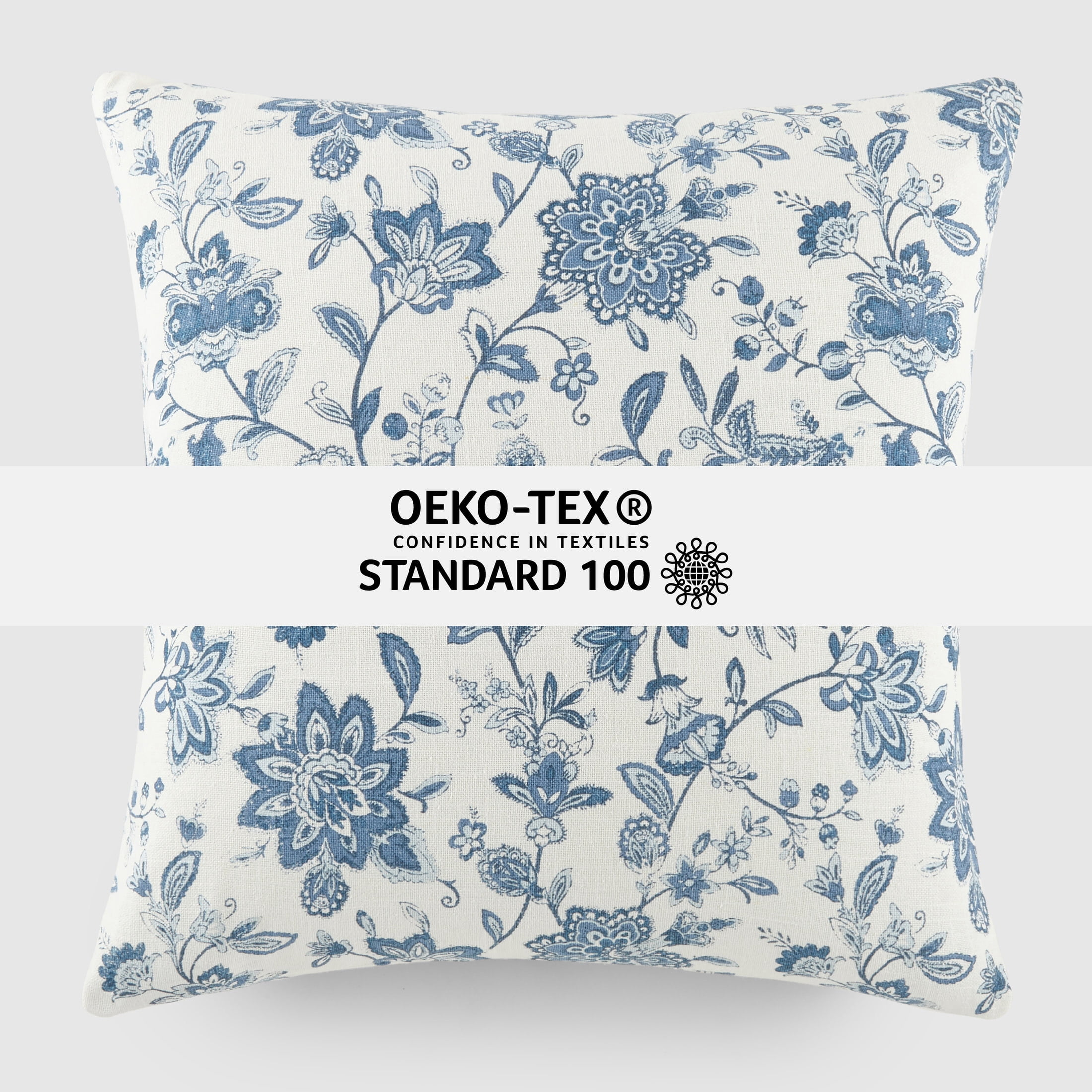 Noble Linens Elegant Cotton Decor Throw Pillow in Jacobean Pattern