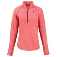 thumbnail image 2 of Women's Cutter & Buck Heather Red Kansas City Chiefs  Peshastin Eco Fleece Recycled Tri-Blend Raglan Half-Zip Jacket, 2 of 3