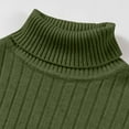 thumbnail image 4 of Yyeselk Men's Casual Slim Fit Turtleneck Pullover Sweaters Ribbed Knitted Long Sleeve High Neck Basic Sweaters Tops Green XXL, 4 of 5