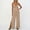 Khaki, variant on LEBONYARD Rompers,Women's V-Neck Jumpsuit with Adjustable Straps Side Slits and Pockets Khaki S